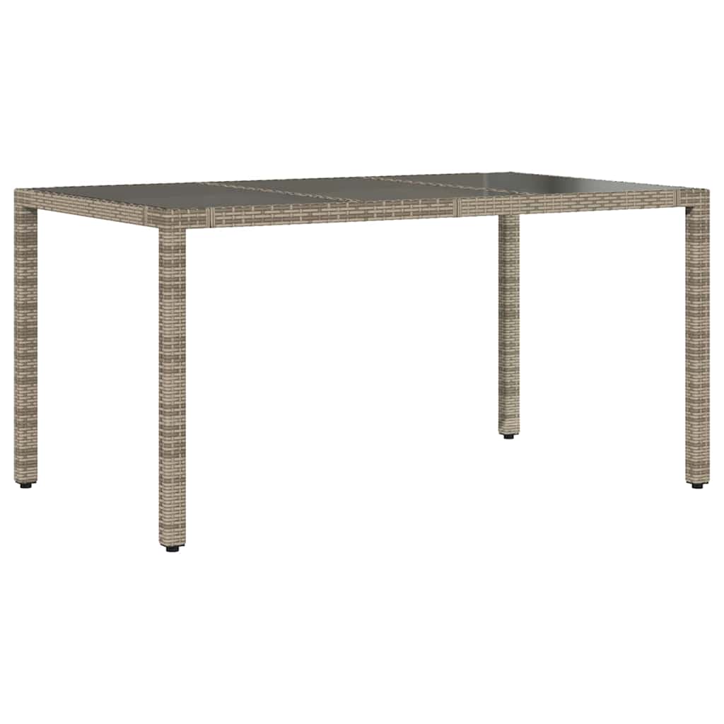 Garten Essgruppe 5 pcs Grau Poly-Rattan