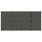 Garten Essgruppe 7 pcs Schwarz Poly-Rattan