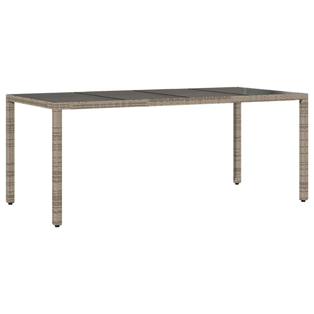 Garten Essgruppe 7 pcs Grau Poly-Rattan
