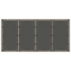 Garten Essgruppe 7 pcs Grau Poly-Rattan
