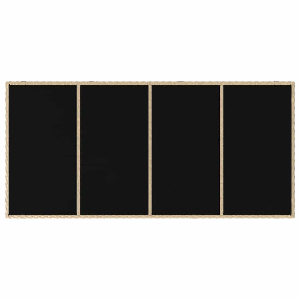 Garten Essgruppe 7 pcs Beige Poly-Rattan