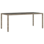 Garten Essgruppe 9 pcs Grau Poly-Rattan