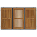 Garten Essgruppe 7 pcs Schwarz Poly-Rattan