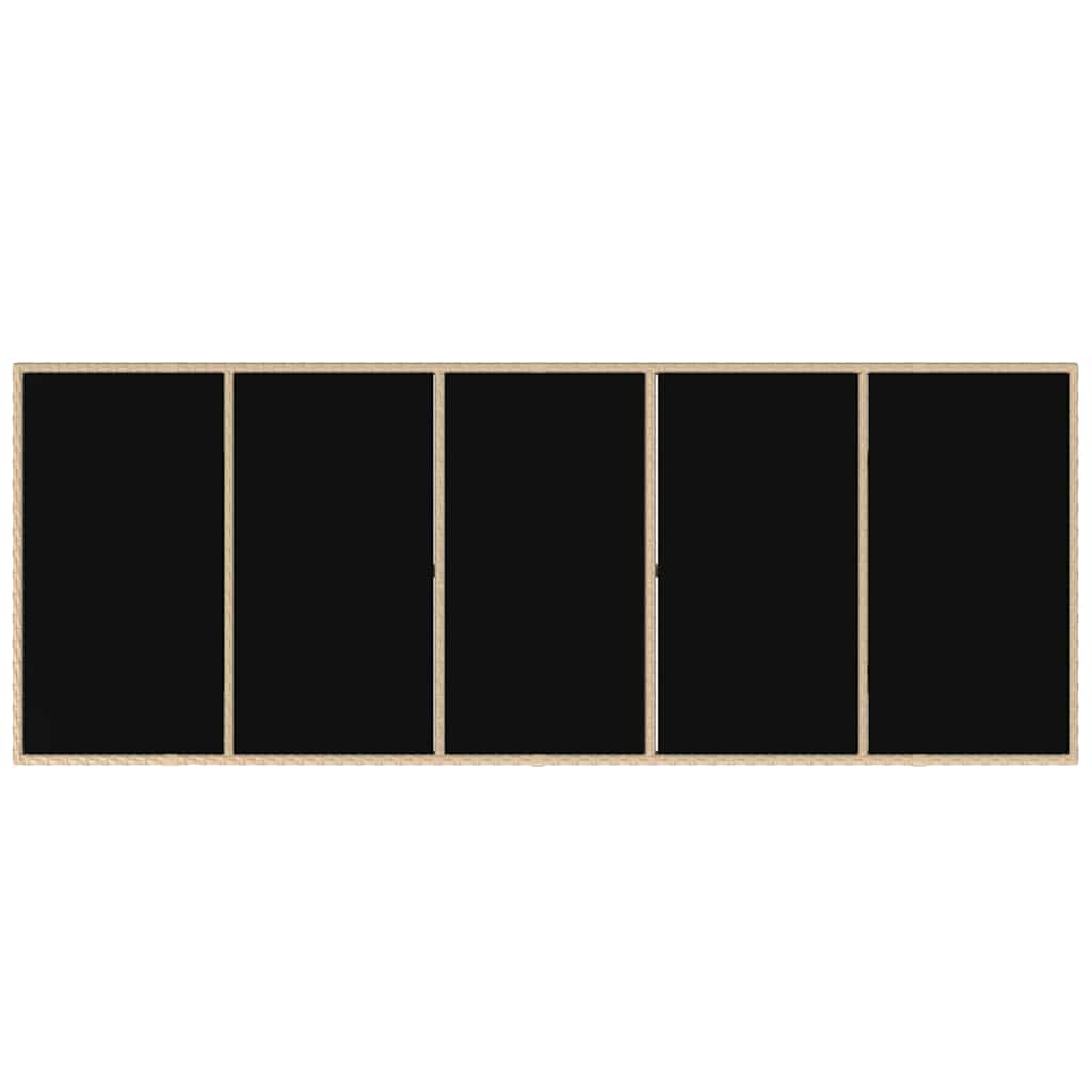 Garten Essgruppe 9 pcs Beige Poly-Rattan