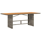 Garten Essgruppe 7 pcs Grau Poly-Rattan