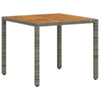 Garten Essgruppe 3 pcs Grau und Braun Poly-Rattan