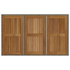 Garten Essgruppe 5 pcs Grau und Braun Poly-Rattan