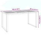 Garten Essgruppe 5 pcs Schwarz Massivholz Akazie