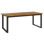 Garten Essgruppe 7 pcs Schwarz Massivholz Akazie