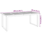 Garten Essgruppe 7 pcs Grau Massivholz Akazie