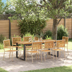 Garten Essgruppe 9 pcs Beige Massivholz Akazie