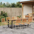 Garten Essgruppe 9 pcs Beige Massivholz Akazie