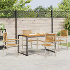 Garten Essgruppe 5 pcs Beige und Braun Poly-Rattan