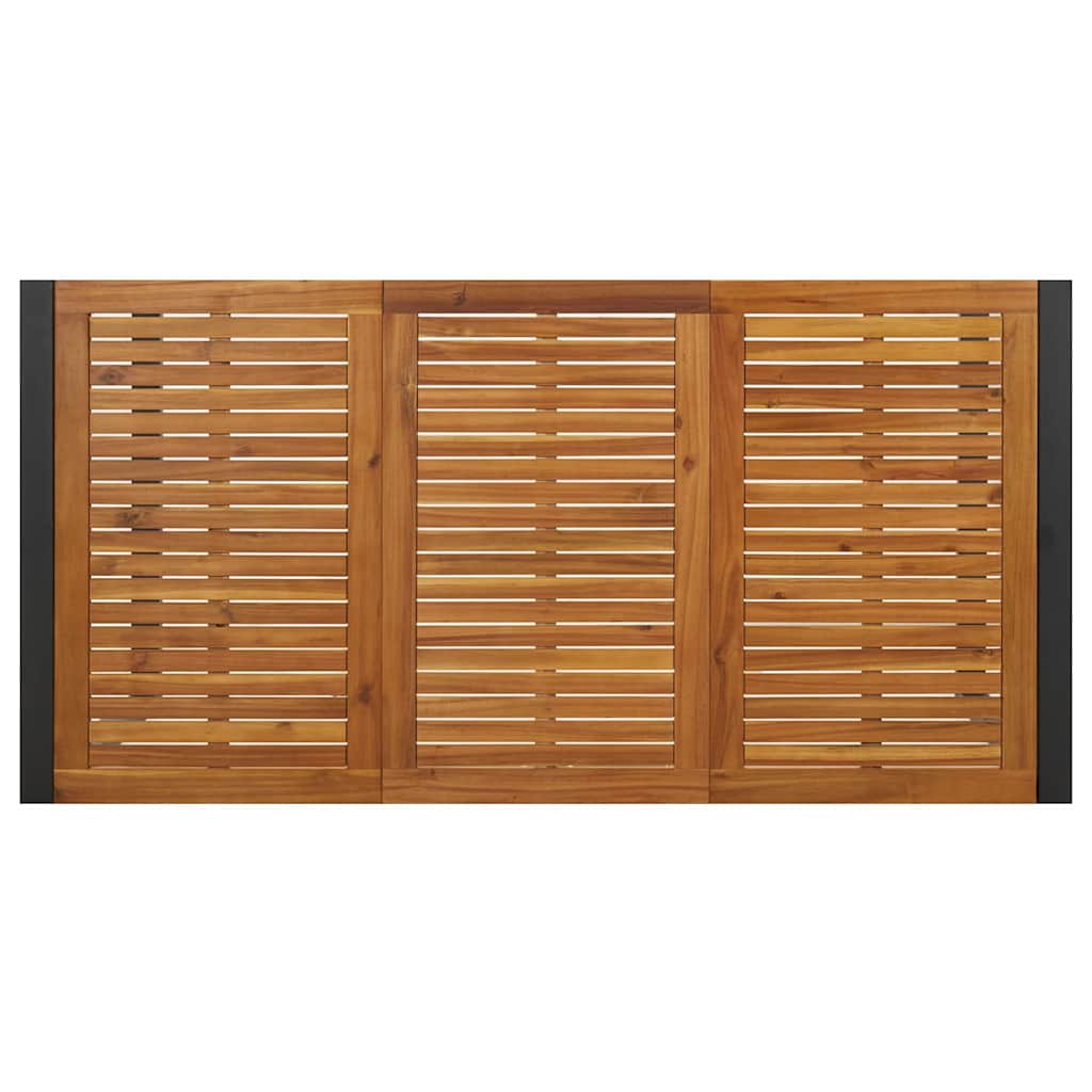 Garten Essgruppe 7 pcs Schwarz und Braun Poly-Rattan