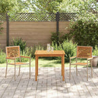 Garten Essgruppe 3 pcs Beige Massivholz Akazie