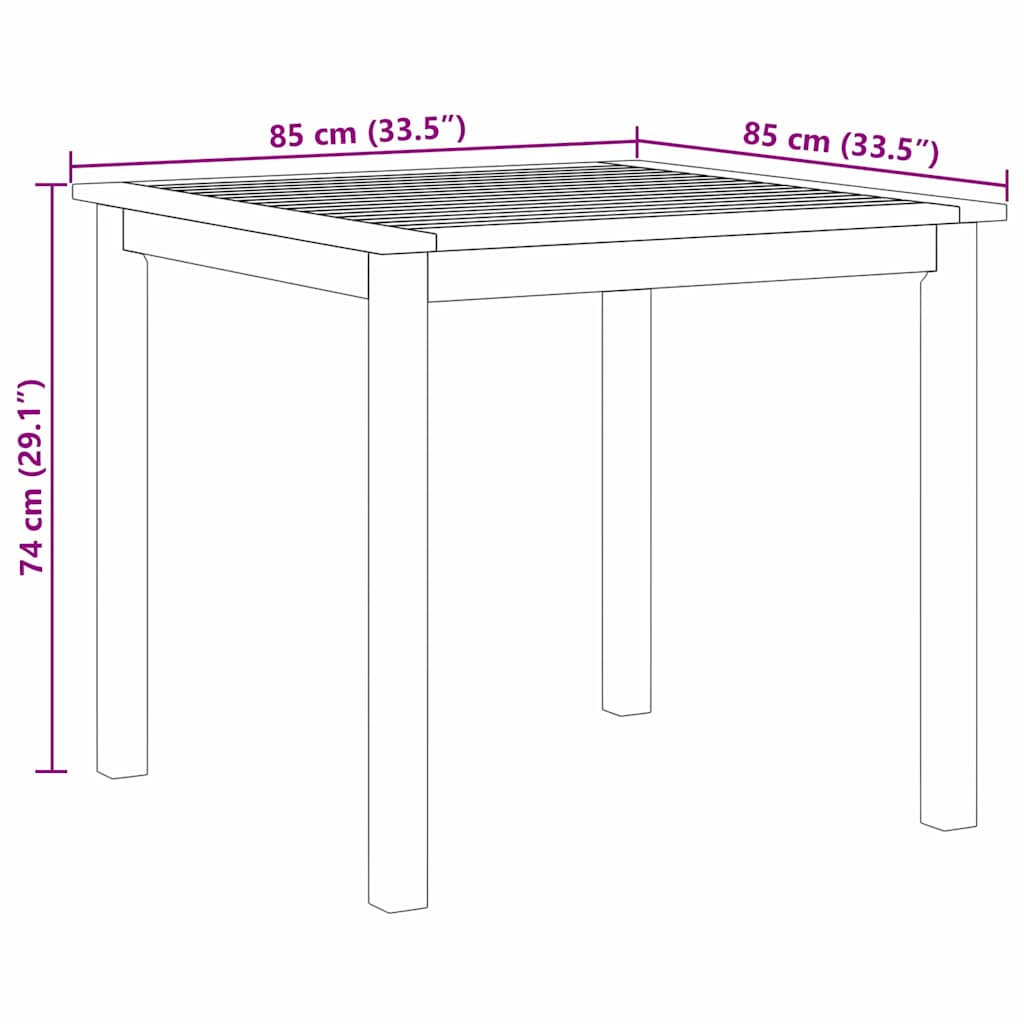 Garten Essgruppe 5 pcs Grau Massivholz Akazie