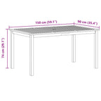 Garten Essgruppe 7 pcs Grau Massivholz Akazie