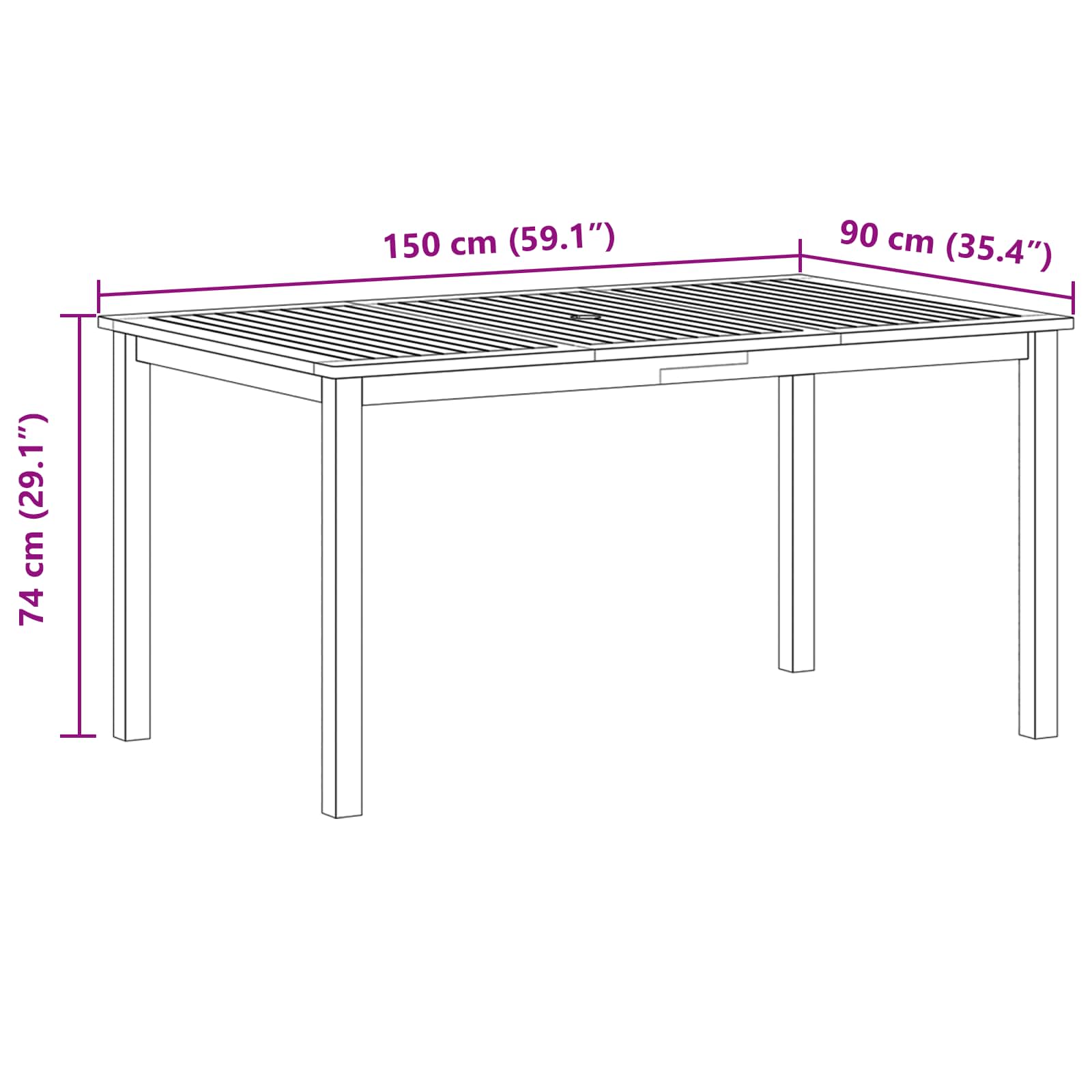 Garten Essgruppe 7 pcs Grau Massivholz Akazie