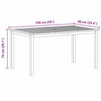 Garten Essgruppe 7 pcs Beige Massivholz Akazie