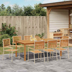 Garten Essgruppe 9 pcs Beige Massivholz Akazie