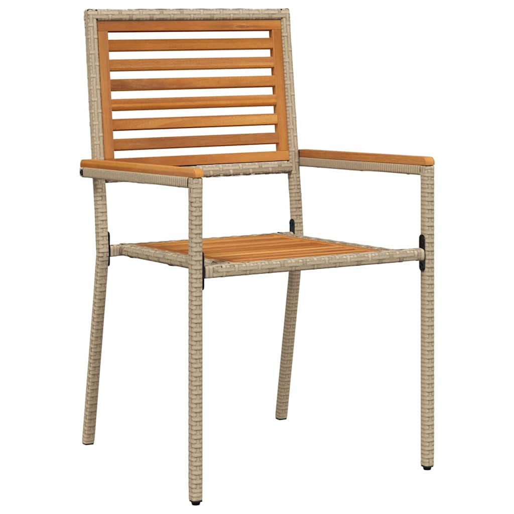 Garten Essgruppe 9 pcs Beige Massivholz Akazie