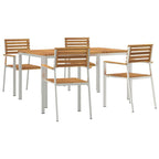 Garten Essgruppe 5 pcs Braun Massivholz Akazie