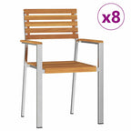 Garten Essgruppe 9 pcs Braun Massivholz Akazie