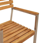 Garten Essgruppe 5 pcs Braun Massivholz Teak