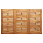 Garten Essgruppe 7 pcs Braun Massivholz Teak