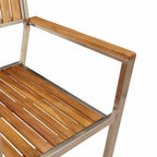 Outdoortisch-Set 7 pcs Braun Massivholz Akazie