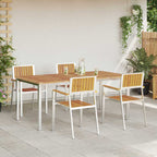 Outdoortisch-Set 5 pcs Braun Massivholz Akazie