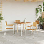 Outdoortisch-Set 5 pcs Braun Massivholz Teak