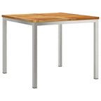 Outdoortisch-Set 5 pcs Braun Massivholz Teak