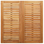 Outdoortisch-Set 5 pcs Braun Massivholz Teak