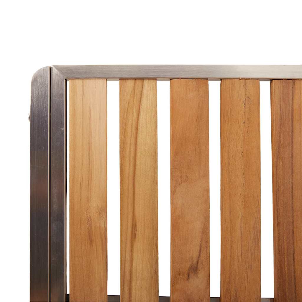 Outdoortisch-Set 7 pcs Braun Massivholz Teak