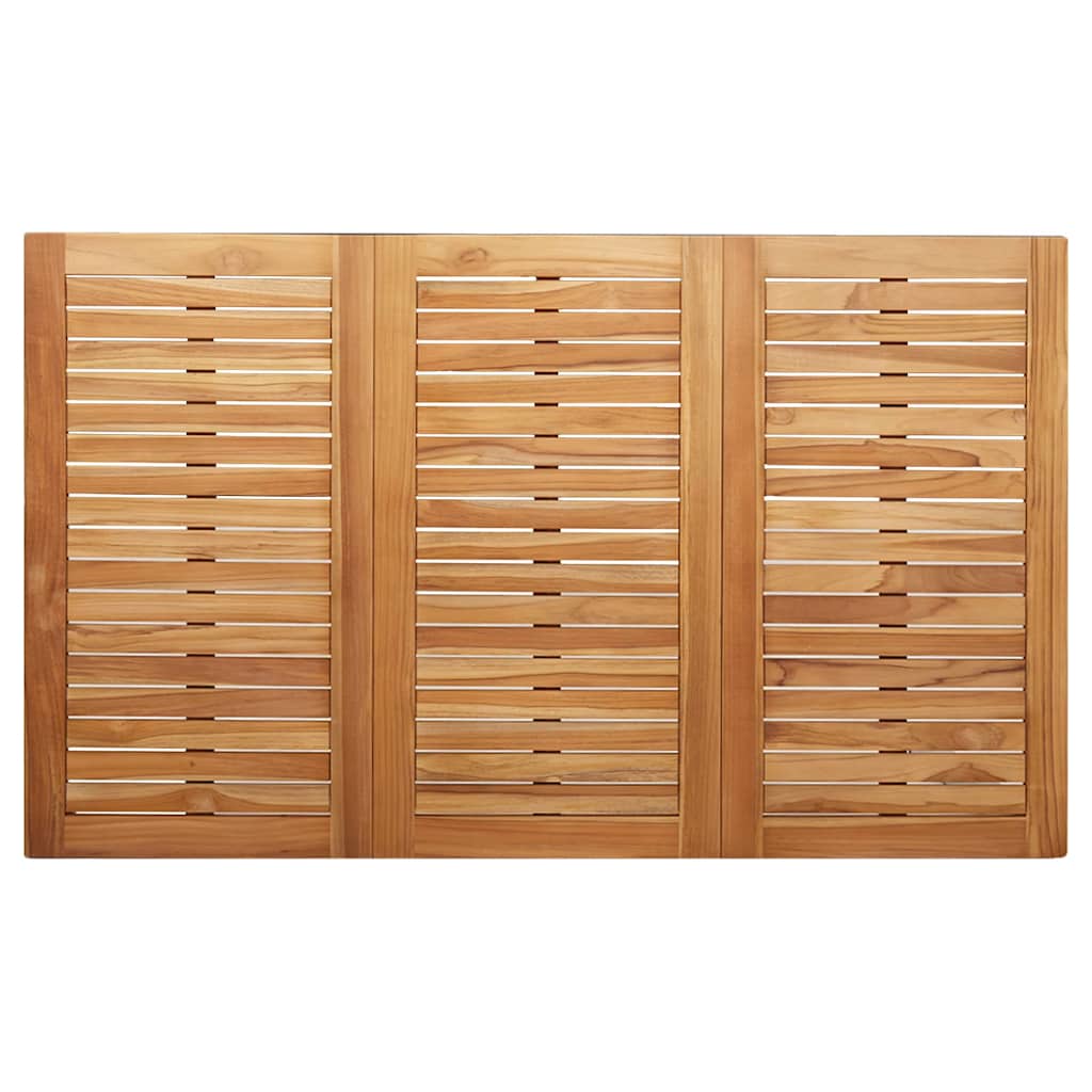 Outdoortisch-Set 7 pcs Braun Massivholz Teak