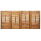 Outdoortisch-Set 7 pcs Braun Massivholz Teak