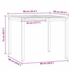 Garten Essgruppe 3 pcs Braun Massivholz Akazie