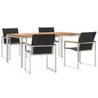 Garten Essgruppe 5 pcs Braun Massivholz Akazie