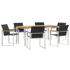 Garten Essgruppe 7 pcs Braun Massivholz Akazie