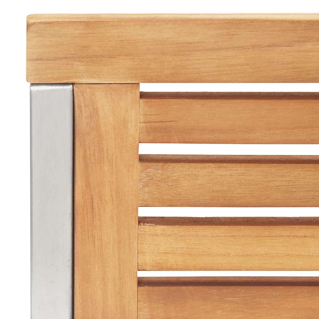 Garten Essgruppe 5 pcs Braun Massivholz Teak