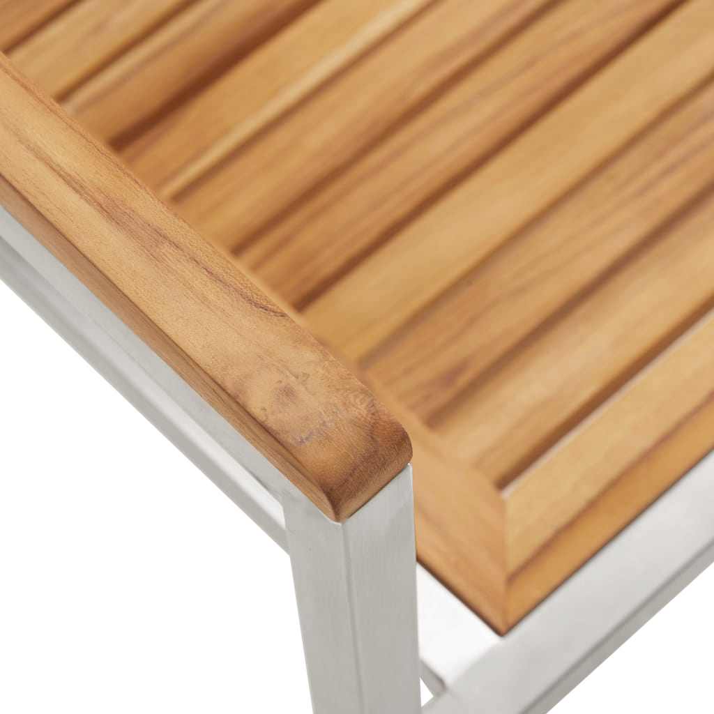 Garten Essgruppe 5 pcs Braun Massivholz Teak
