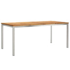 Garten Essgruppe 7 pcs Braun Massivholz Teak