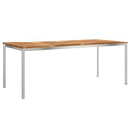 Garten Essgruppe 9 pcs Braun Massivholz Teak