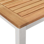 Garten Essgruppe 3 pcs Braun Massivholz Teak