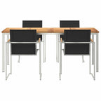 Garten Essgruppe 5 pcs Braun Massivholz Teak