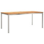 Garten Essgruppe 7 pcs Braun Massivholz Teak