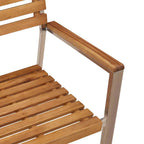 Garten Essgruppe 3 pcs Braun Massivholz Akazie