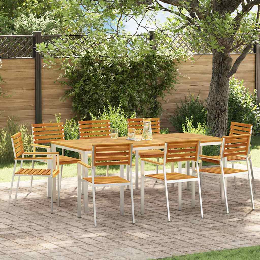 Gartenstuhl 8 pcs Öl-Natur 56 x 54,5 x 87 cm Massivholz Akazie