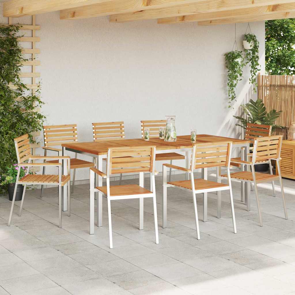 Gartenstuhl 8 pcs Öl-Natur 56 x 54,5 x 87 cm Massivholz Teak